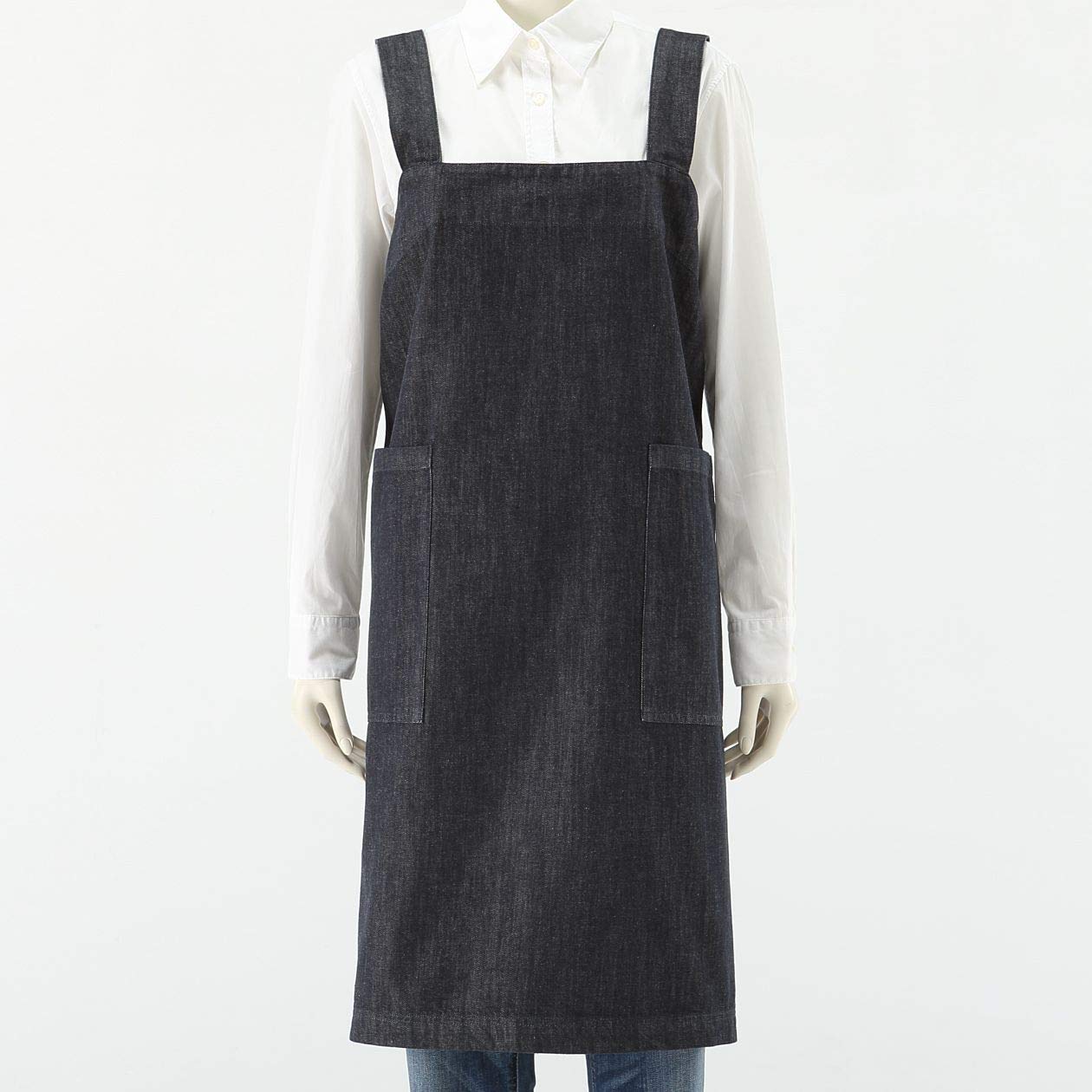 無印良品 デニムエプロン、巾着付き 2つセット 無印良品】”中の人”も絶賛！ 男子も着たくなるデニムエプロンがすごい